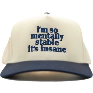 Novelty Hat Unisex Adjustable Mentally Stable New